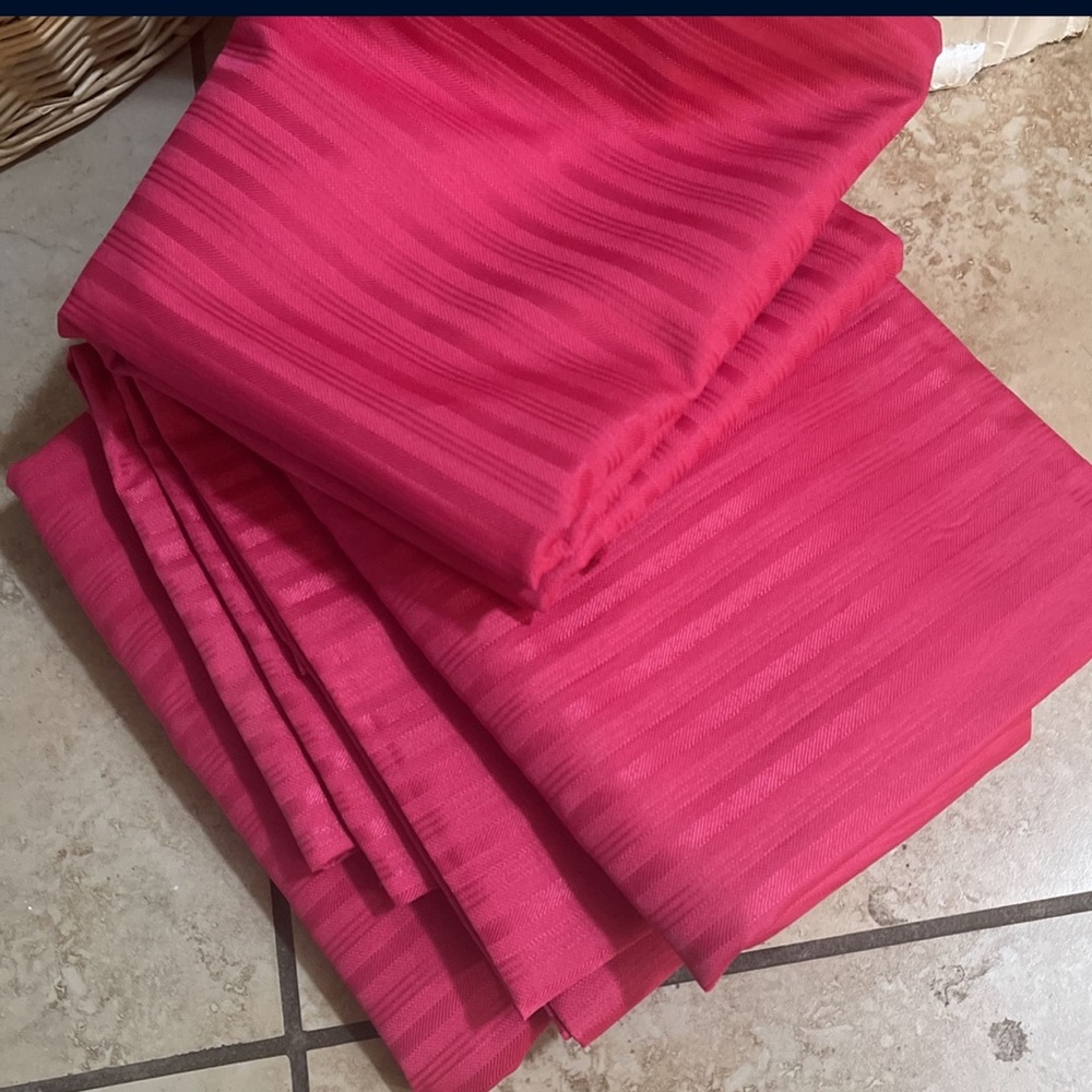 Pink black out curtains